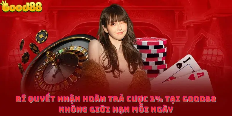 Bí quyết nhận hoàn trả cược 3% tại Good88 không giới hạn mỗi ngày