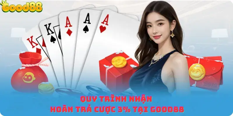 Quy trình nhận hoàn trả cược 3% tại Good88